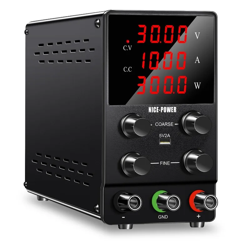 

Power Supply Variable: 30V 10A Adjustable Switching Regulated High Precision 4-Digits LED Display