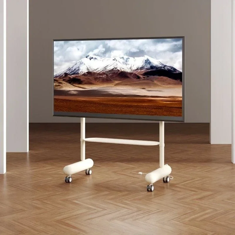 Floor-to-ceiling TV stand Movable cart Multifunctional large-size shelf Vertical TV cabinet