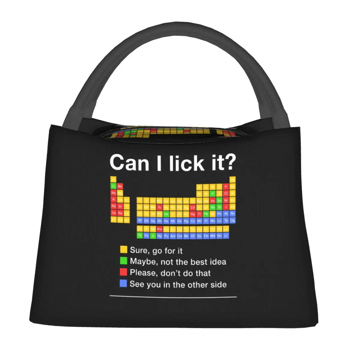 

Термосумка для обедов с изоляцией в стиле «Периодическая таблица» для женщин и детей, портативный контейнер для еды, термосумка-тоут