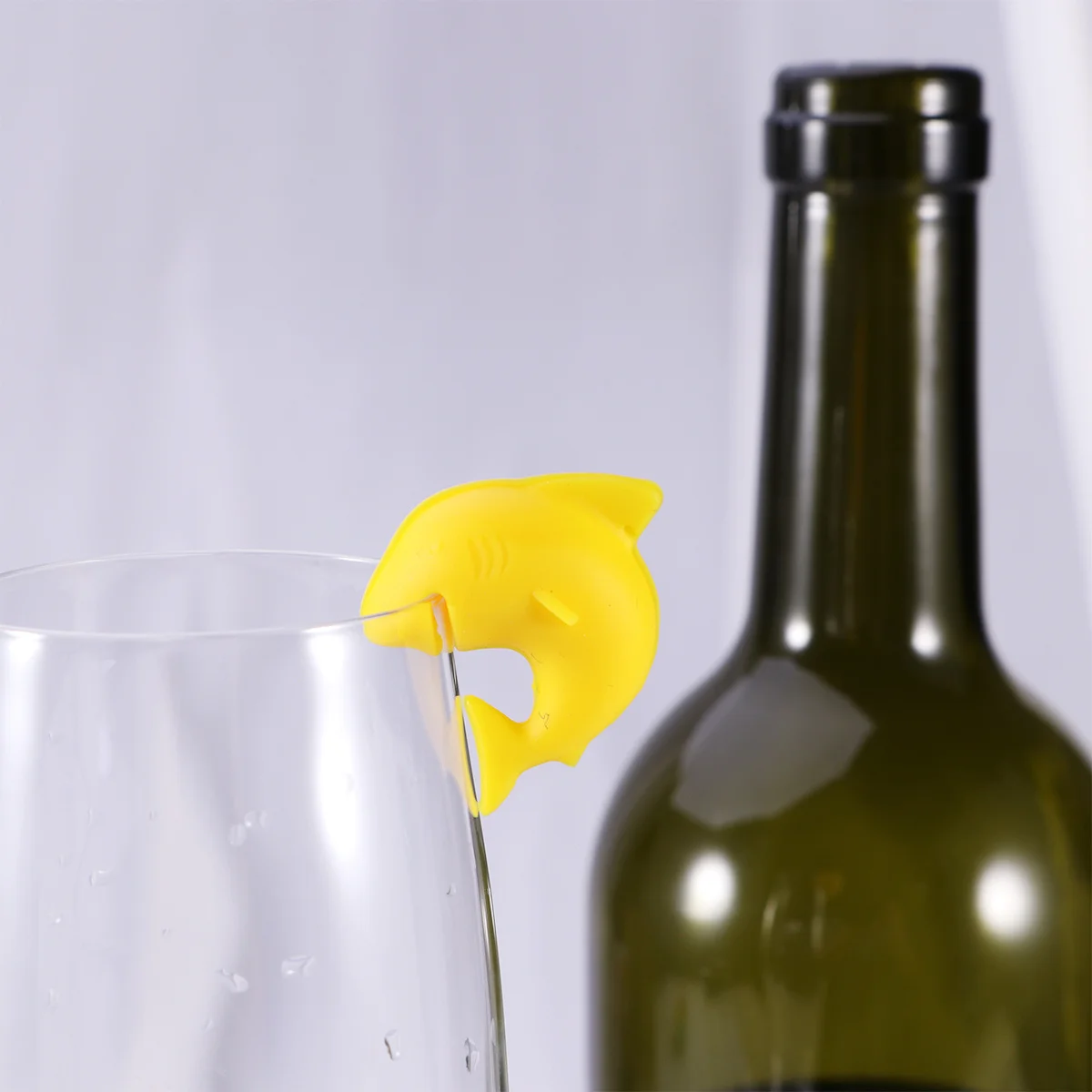 6 قطعة علامات كأس للنبيذ سيليكون الغذاء الصف عدم الانزلاق الأحمر كوكتيل حفلة سحر للنظارات شرب معرف المطبخ بار