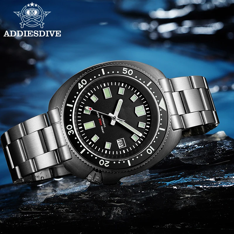 ADDIESDIVE Hot Sale Waterproof Men's Automatic Mechanical Watch Ceramic Bezel Sapphire Glass Watches BGW9 Luminous Wristwatches