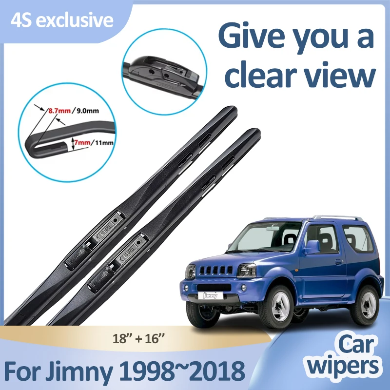 For Suzuki Jimny Sierra 1998~2018 2017 2016 2015 2011 2010 Car Wiper Blades Window Windshield Front Sunscreen Auto Accessories