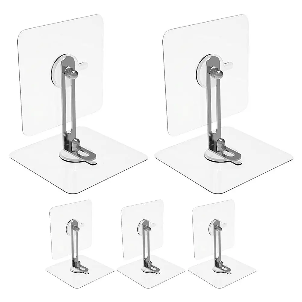 5Sets Furniture Safety Anchors No Drill Adhesive Wall Anchors for Bookshelves Dressers Cabinets Wardrobes Anti Tip Protection