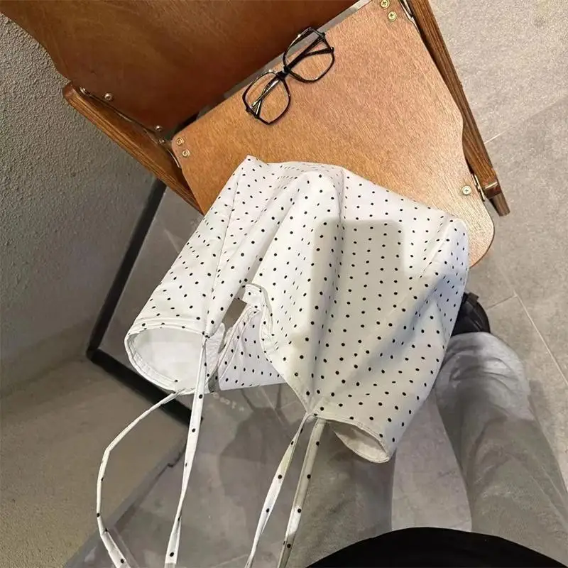 New Sale-2026 New Polka Dot Canvas Large Capacity Tote Bag Bag Casual Commuter Outward Handheld Shoulder Bag For Women image 5