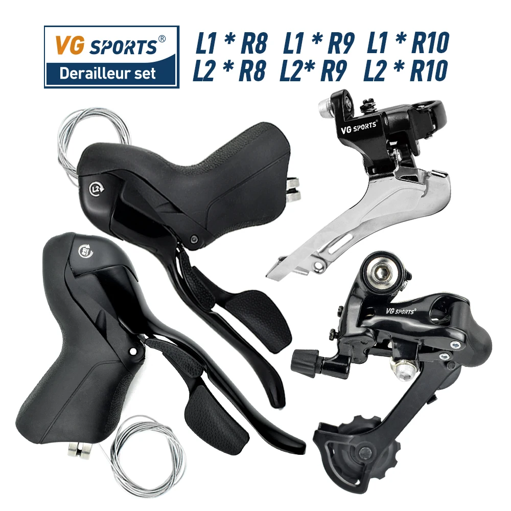 

VG Sports Road Bike 8 9 10 Speed Shifters Derailleur Groupset Lever Shifter L/R RD FD Derailleurs Bicycle Accessories Bike Parts