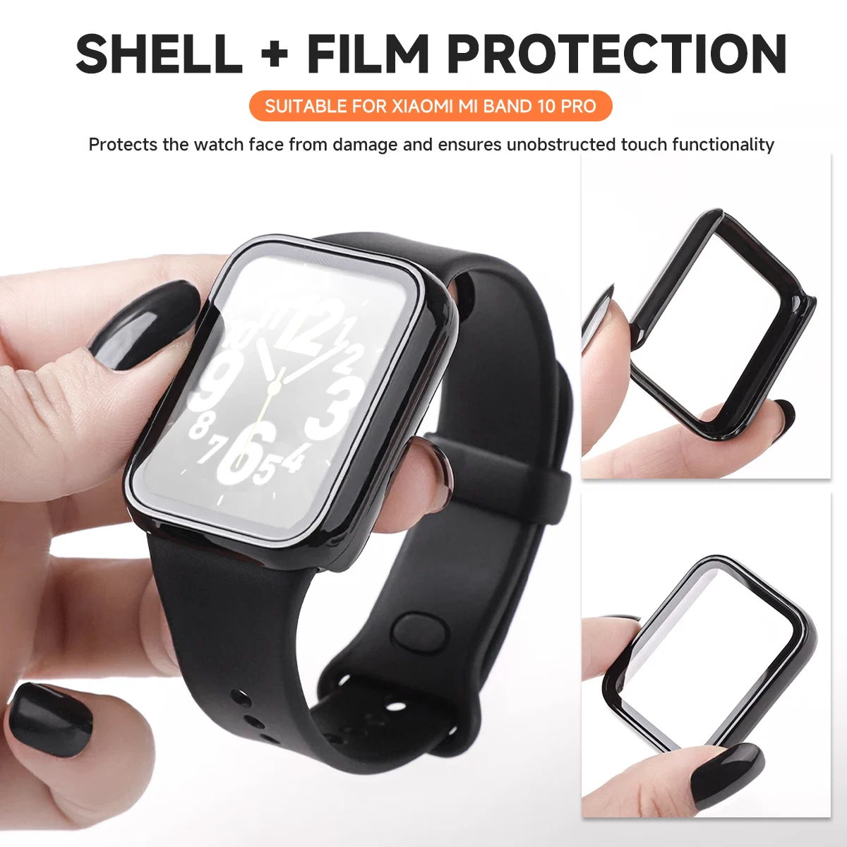 Tempered glass case For Xiaomi band 10 pro  Ceramic version smart watch case For Xiaomi band 10 pro Standard version cover shell