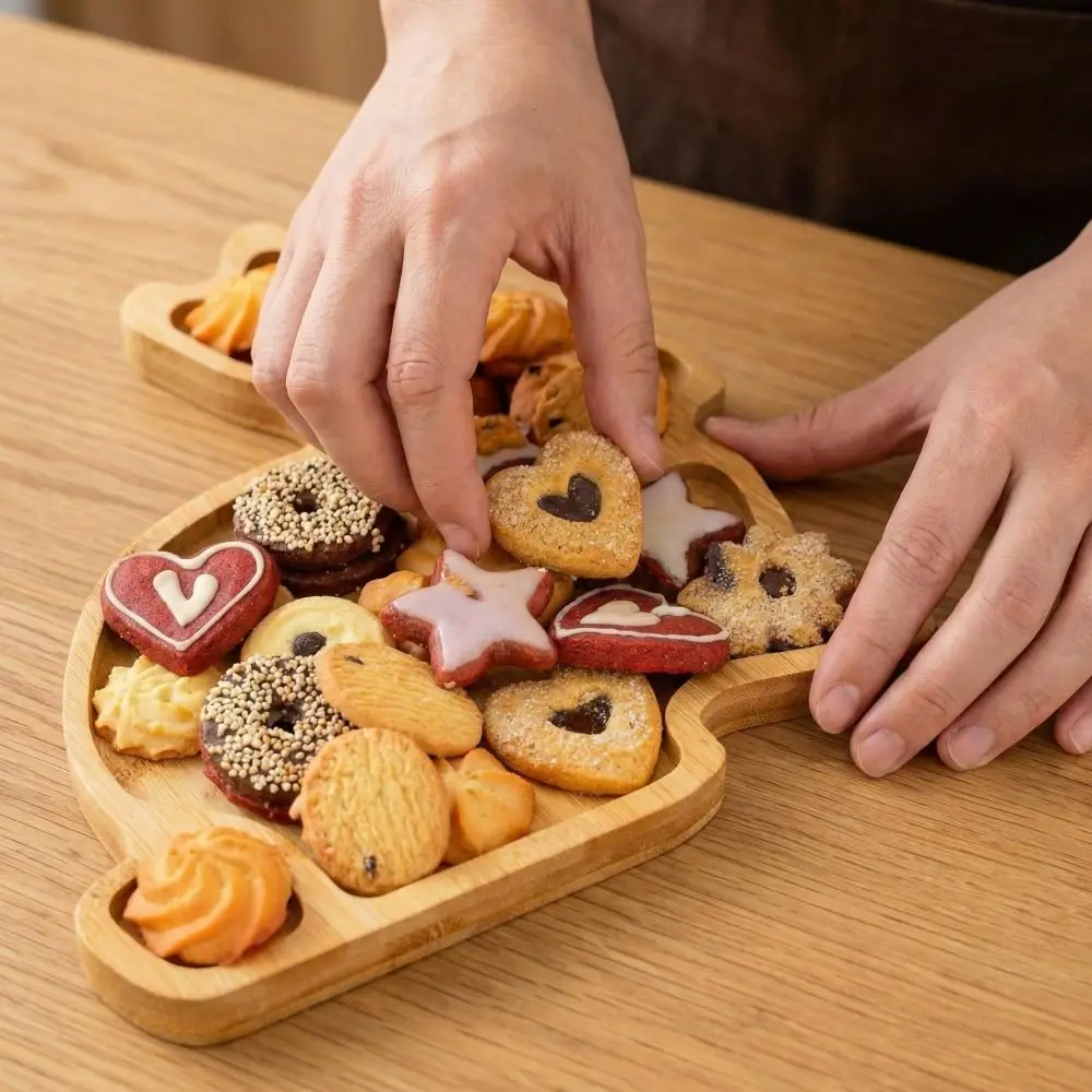 

Rabbit Wooden Serving Platter Carrot Shape Rustic Style Easter Rabbit Candy Plates Decorative Plates Dried Fruits Plates