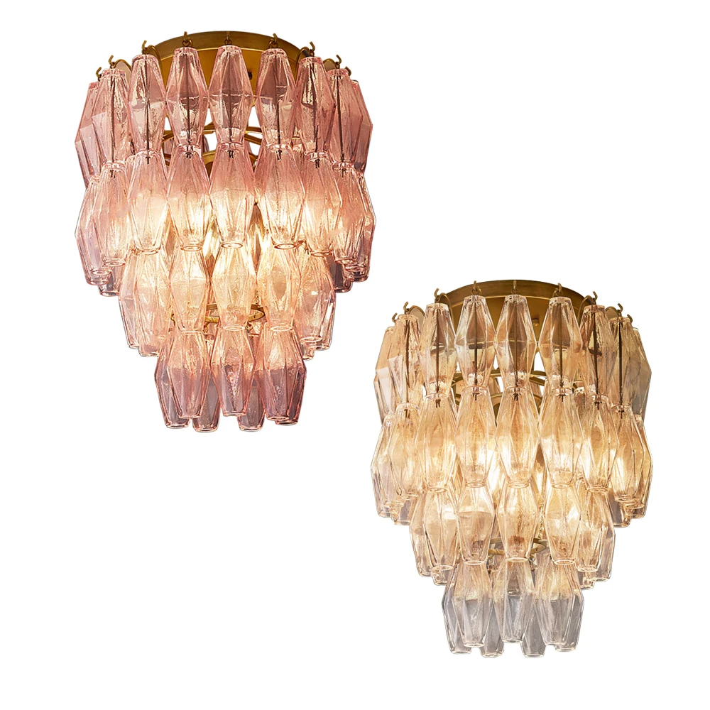 lustre moderno do teto do vidro do ambar luzes de cobre do vintage decoracao home quarto lampadas da sala 2024 01