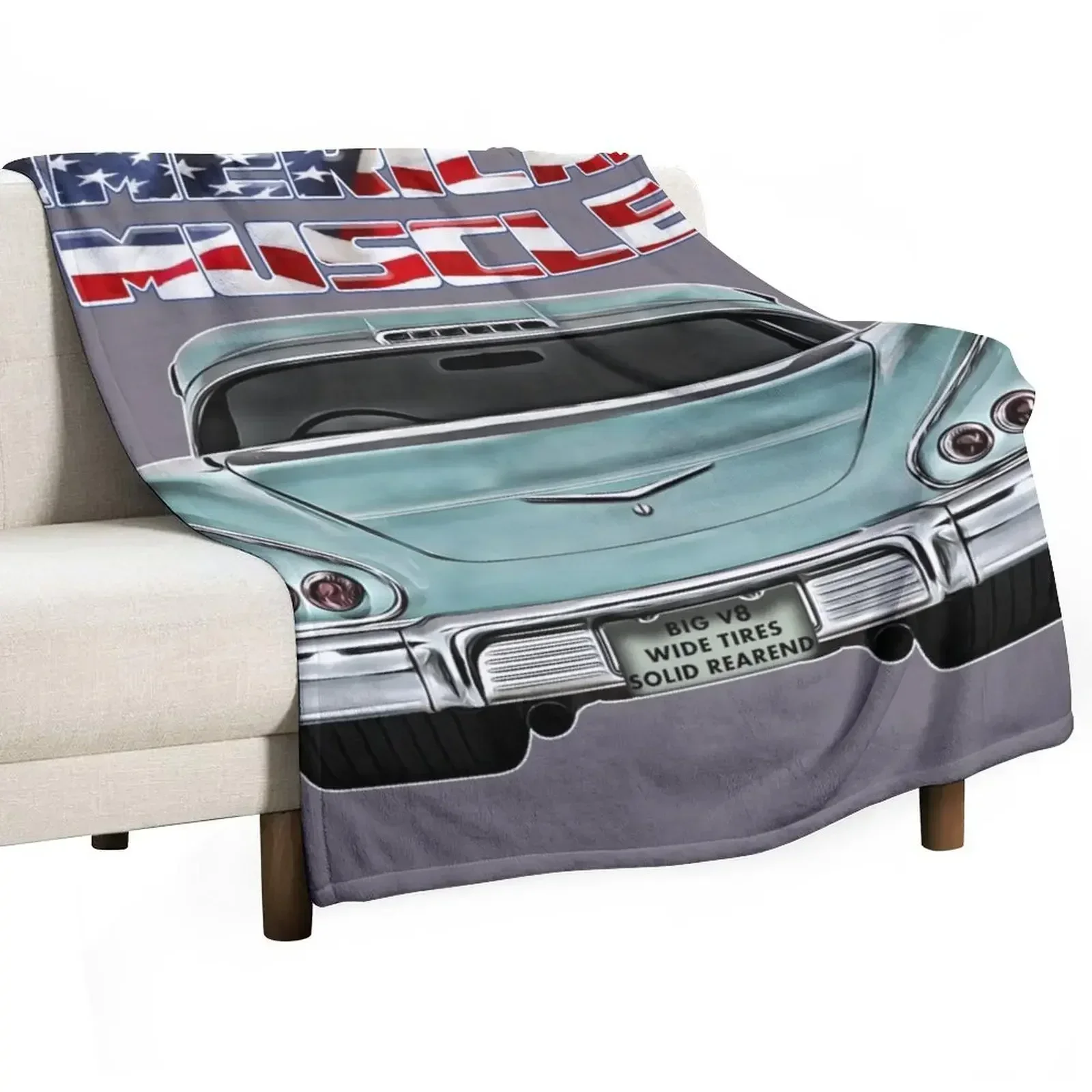 

1958 Hotrod Muscle Car Oldtimer Youngtimer 58 Throw Blanket Flannel Fabric Blankets Sofas Of Decoration Luxury Brand Blankets