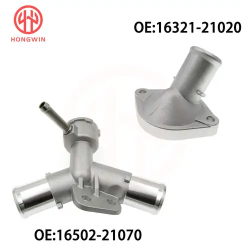 Imagen 2 del producto Nuevo conjunto de cuello de llenado de refrigerante de aluminio entrada de agua compatible con Toyota Yaris Sedan Vios 1.3L 1.5L 16502-21070 16321-21020 16502-21080