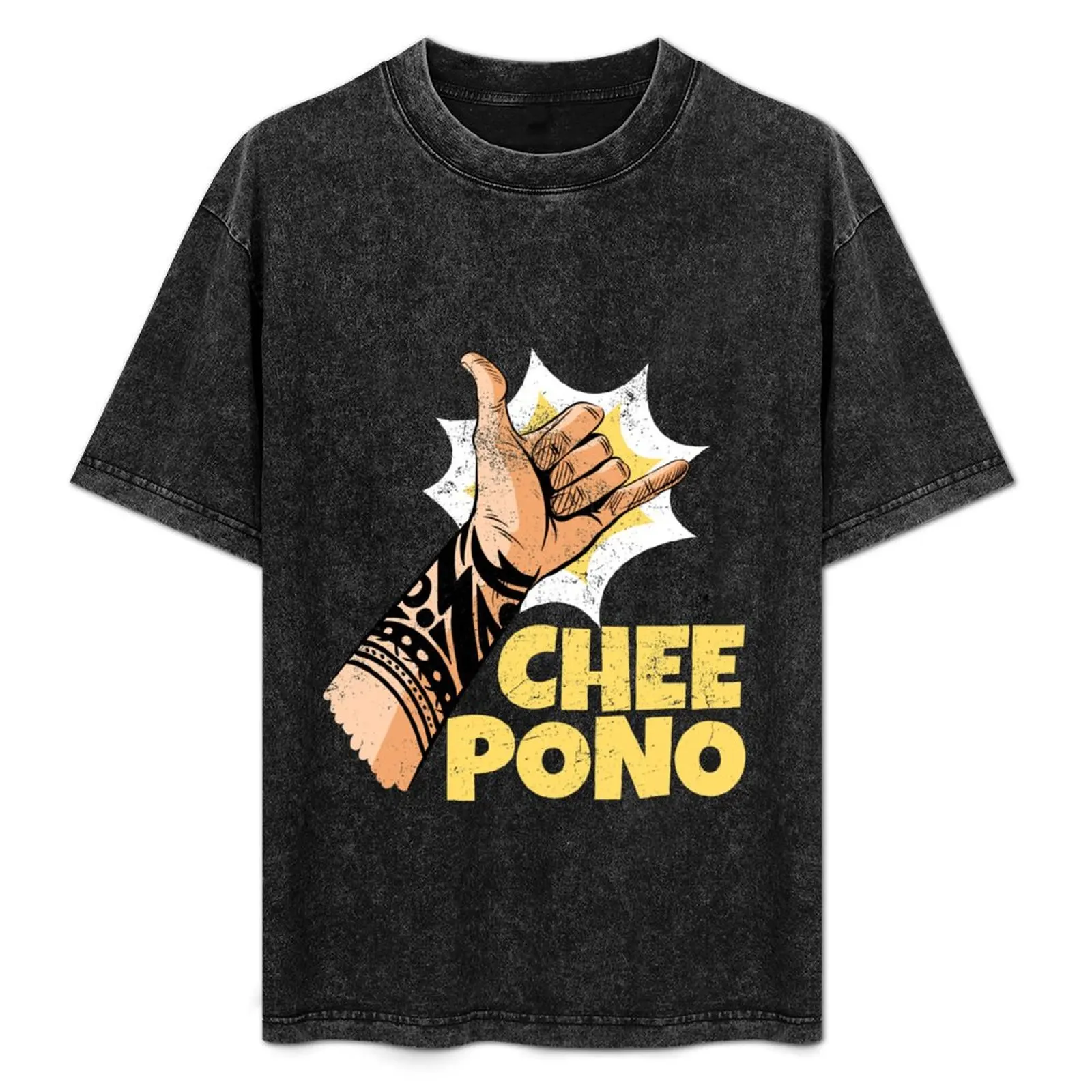Camiseta Chee Pono: Hang Loose Shaka Sign, Camiseta Casual Antipilling