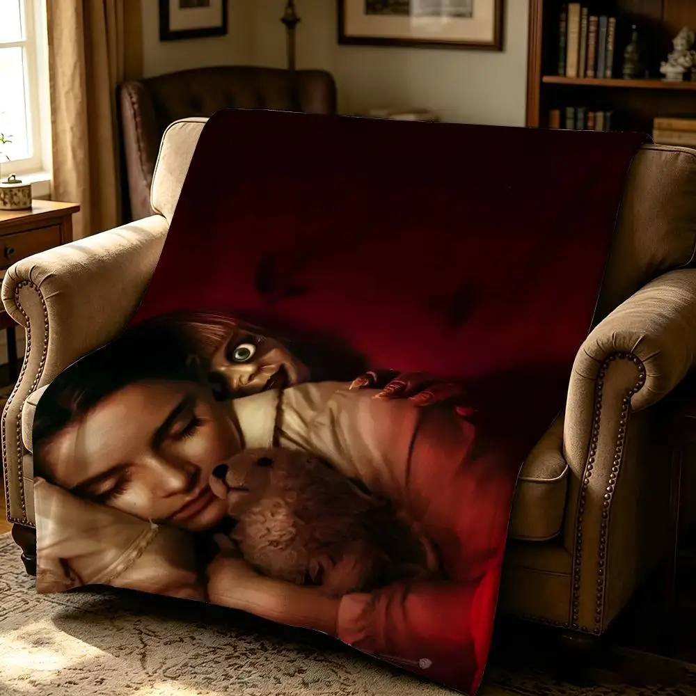 movie A-Annabelle-E Throw Thick Comfort Flannel Quilt, Multi-scene Use Indoor Outdoor Daily Nap