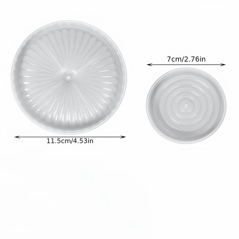 2pcs Round Incense Burner Silicone Mold Insertion Plate Gypsum Rod Bracket Decoration Aromatherapy Tray Resin Silicone Mold