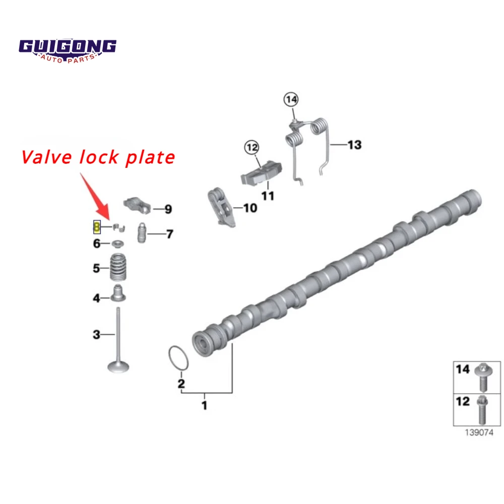 GUIGONG Valve Lock Plate for BMW Mini R55, R56, R57, R60, F54, F55, F56, F57, F60 Car Engine Accessories