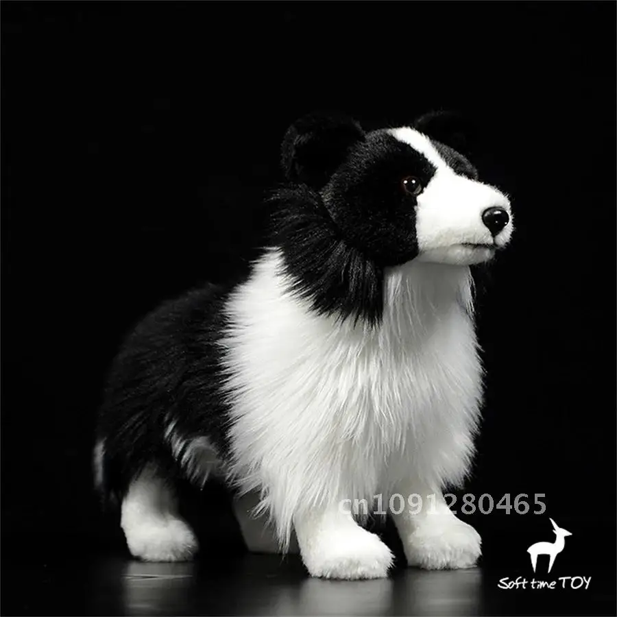 Border Collie High Fidelity Anime Cute Plushie Sheep Dog Plush Toys Lifelike Animals Simulation Stuffed Doll Kawai Toy Gifts