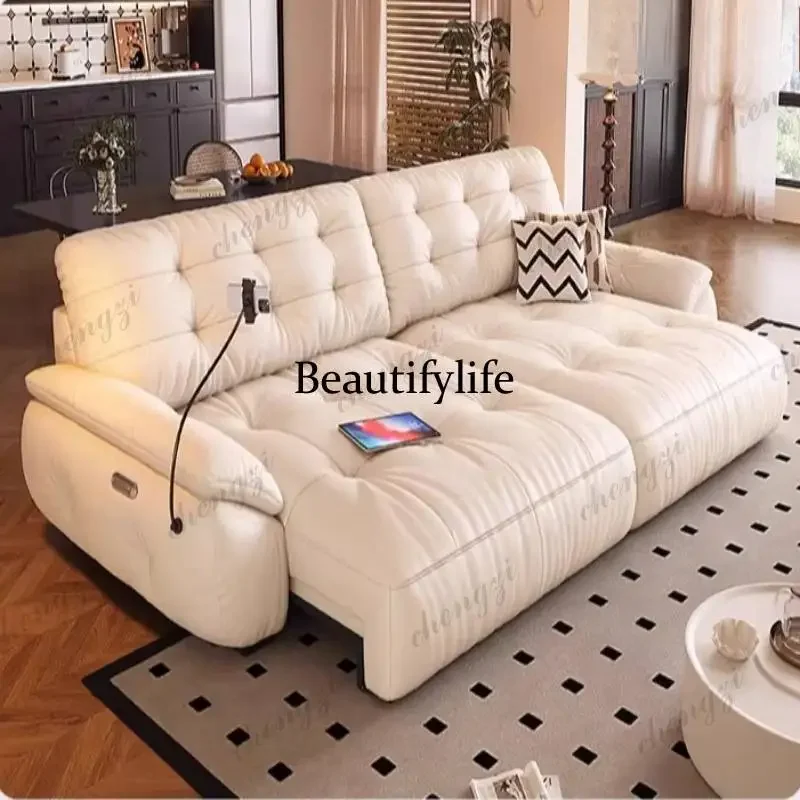 White Brown Electric Recliner Sofas Armrest Cheap European Quality Living Room Sofas Modern Luxury Divano Soggiorno FurnitureDD1