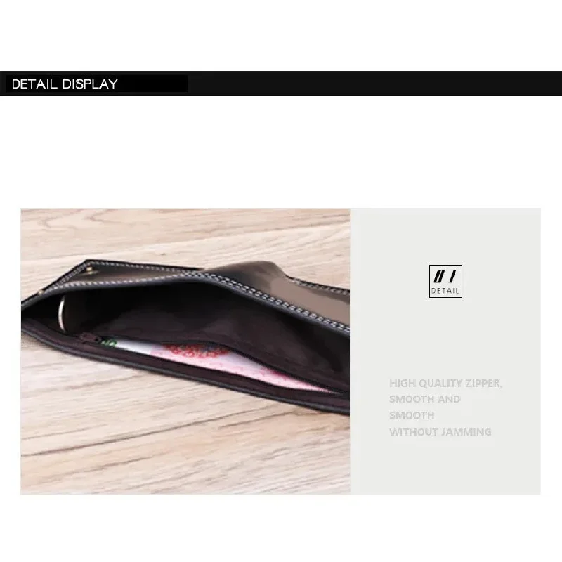 محفظة رجالية قصيرة مقاومة للماء عالية الجودة من جلد البولي يوريثان، حاملي بطاقات متعددة، حقيبة نقود للصور #6