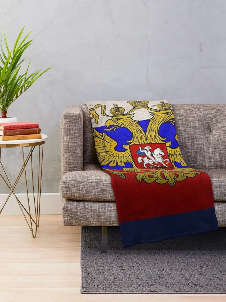 Russian Flag, Russia Throw Blanket Cute Blanket Fleece Bkanket Luxury Thicken Fleece Blanket