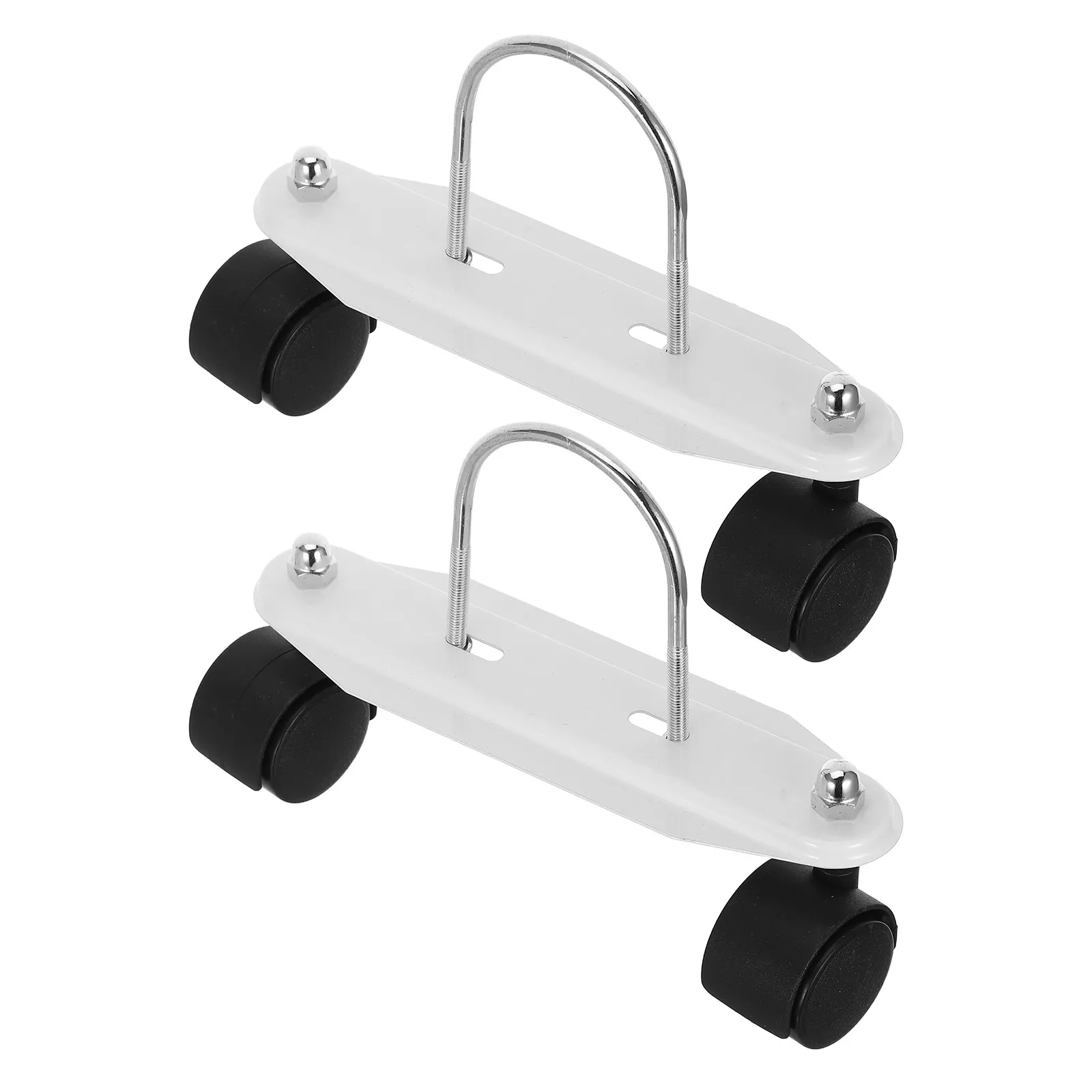 1Pair Oil Filled Heater Caster Bracket with Swivel Wheels Universal Mobile Support Base for Patio Gas Electric Radiator