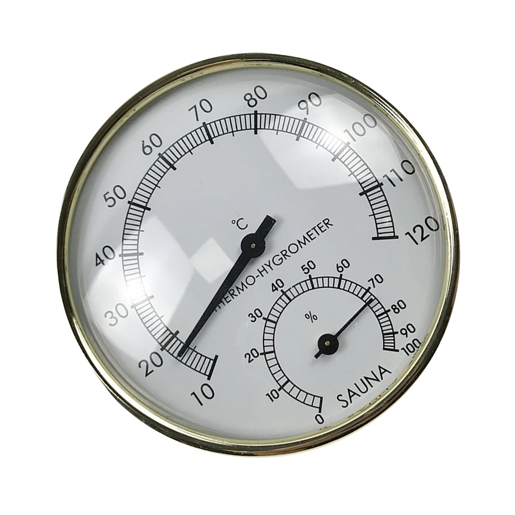 

High Precision Pointer Hygrothermograph Golden Color for Sauna Indoor Outdoor Analog Thermometer Hygrometer Hygrothermograph