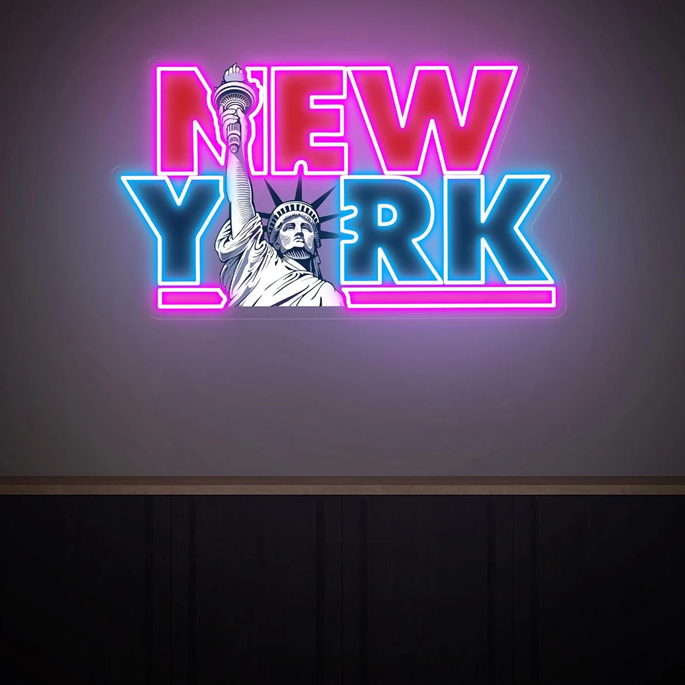 New York City Neon Sign Custom Living Room Bedroom Wall Decoration Led Light Acrylic Sign Handmade Personalized Gifts Neon Art