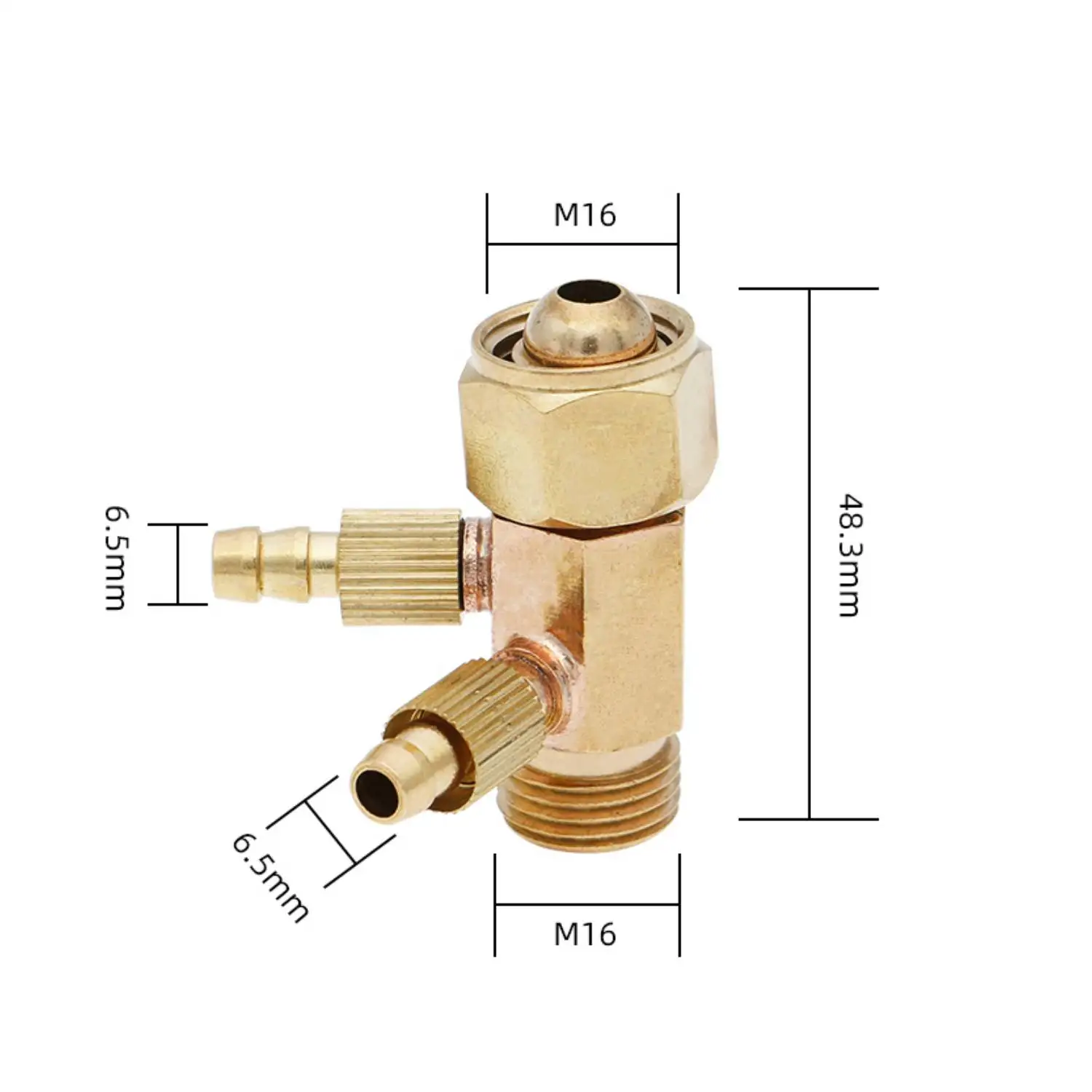 DIY Gas M16 M16x1.5mm TIG Welding Machine Use WP-18 WP 18 Water Cooled Torch Connector Adapter Brass Nut Welder Part