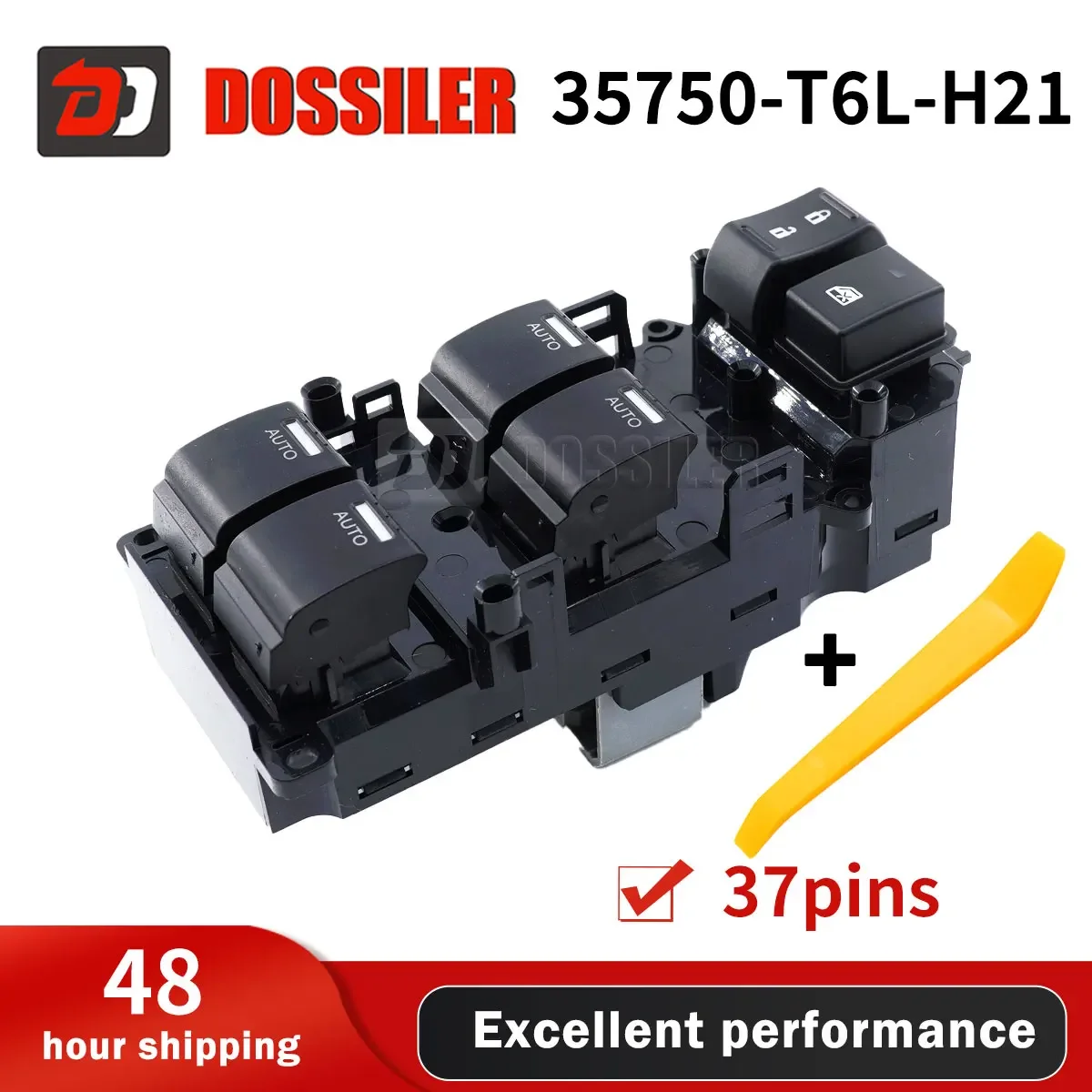 

35750-T6L-H21 Dossiler Front Left Side Electric Power Window Control Switch For Honda Spirior 2015 2016 2017 2018 35750T6LH21