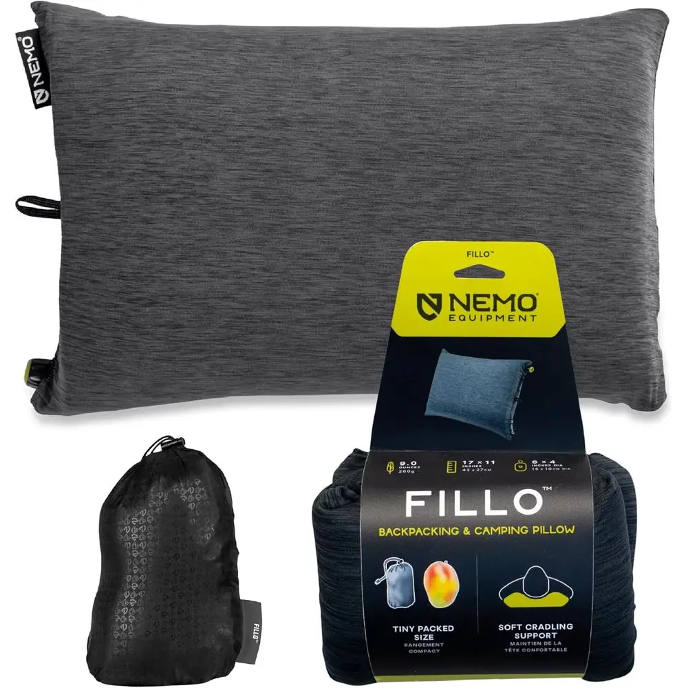 

Compact Camping Pillow - Black and White, Universal Size
