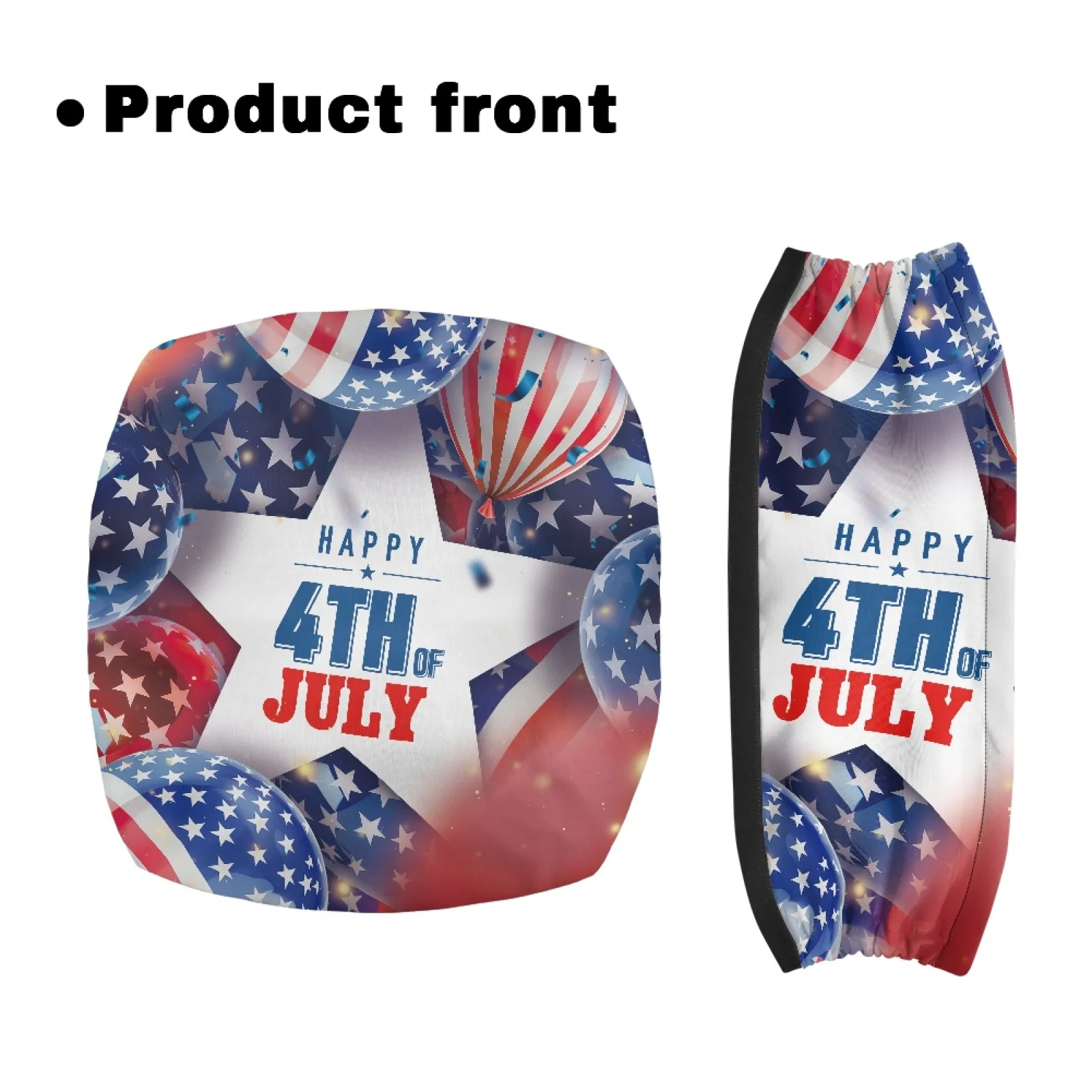 Coloranimal Independence Day 2PCS Rollator Walker Cover Nylon Buckle Seat & Backrest Cover Set for Womens