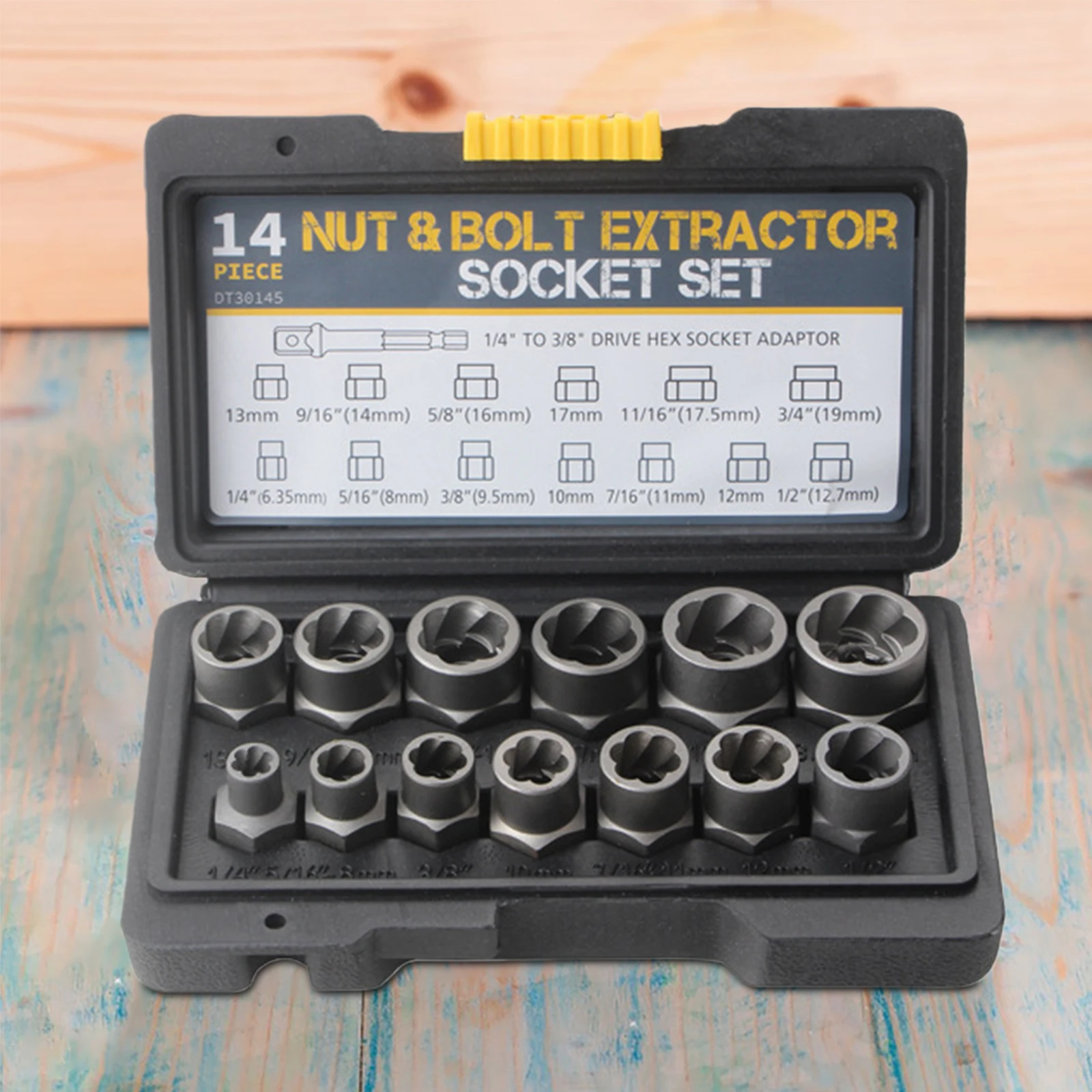

14 шт., набор ударных гайковертов с корпусом, набор головок привода, съемник ударных болтов и гаек для домашнего ремонта автомобилей, DIY проект