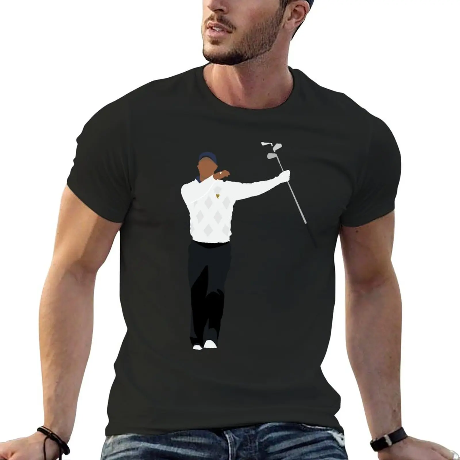 Tiger, Presidents Cup, Sunday Red, Golf Clubs, Club Twirl, pga, Augusta, The Master, Win, Fist Pump, Golf, Golfer, Golfi T-Shirt