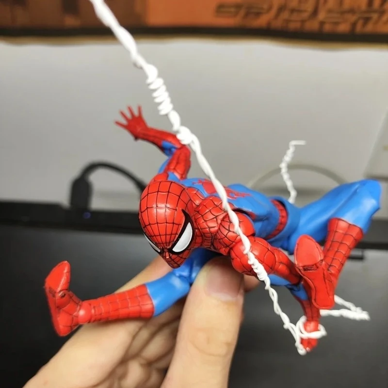 Mafex185 Action Figure Anime Spider-Man Ko, Kit Modello Ornamentale da Scrivania, Giocattolo da Collezione, Action Figure Articolata, Regalo Sorpresa per Uomo