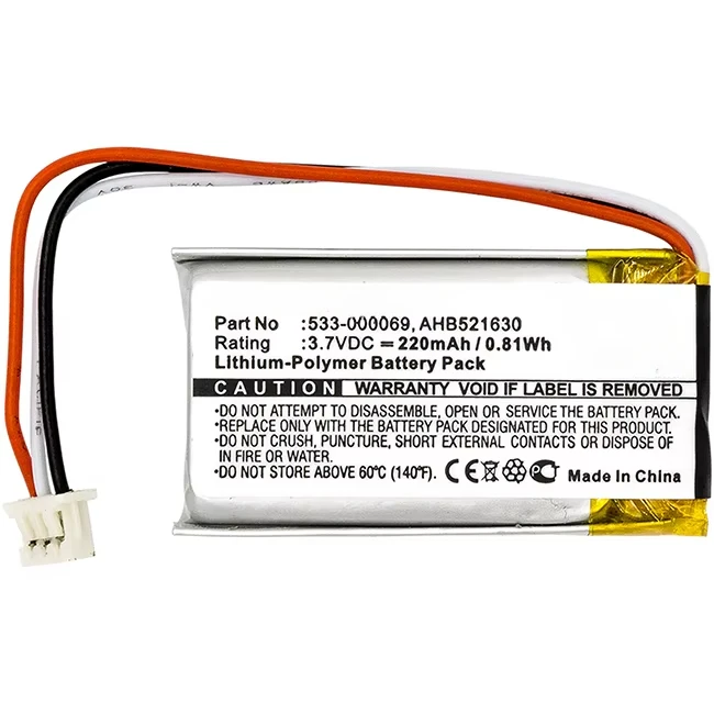 180mAh Battery For Logitech 533-000069  533-000151  AHB521630  UE310  UE3500  UE4500  G Pro Wireless  G502  G304