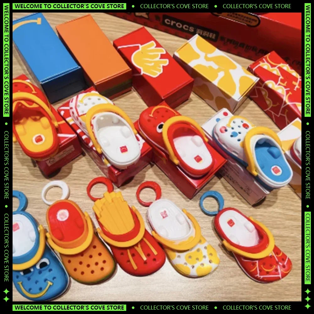 2024 McDonald's Mini Slipper Keychain Happy Meal Kawaii Toys Children Amusement Park Toy Collectible Model Kids Christmas Gifts