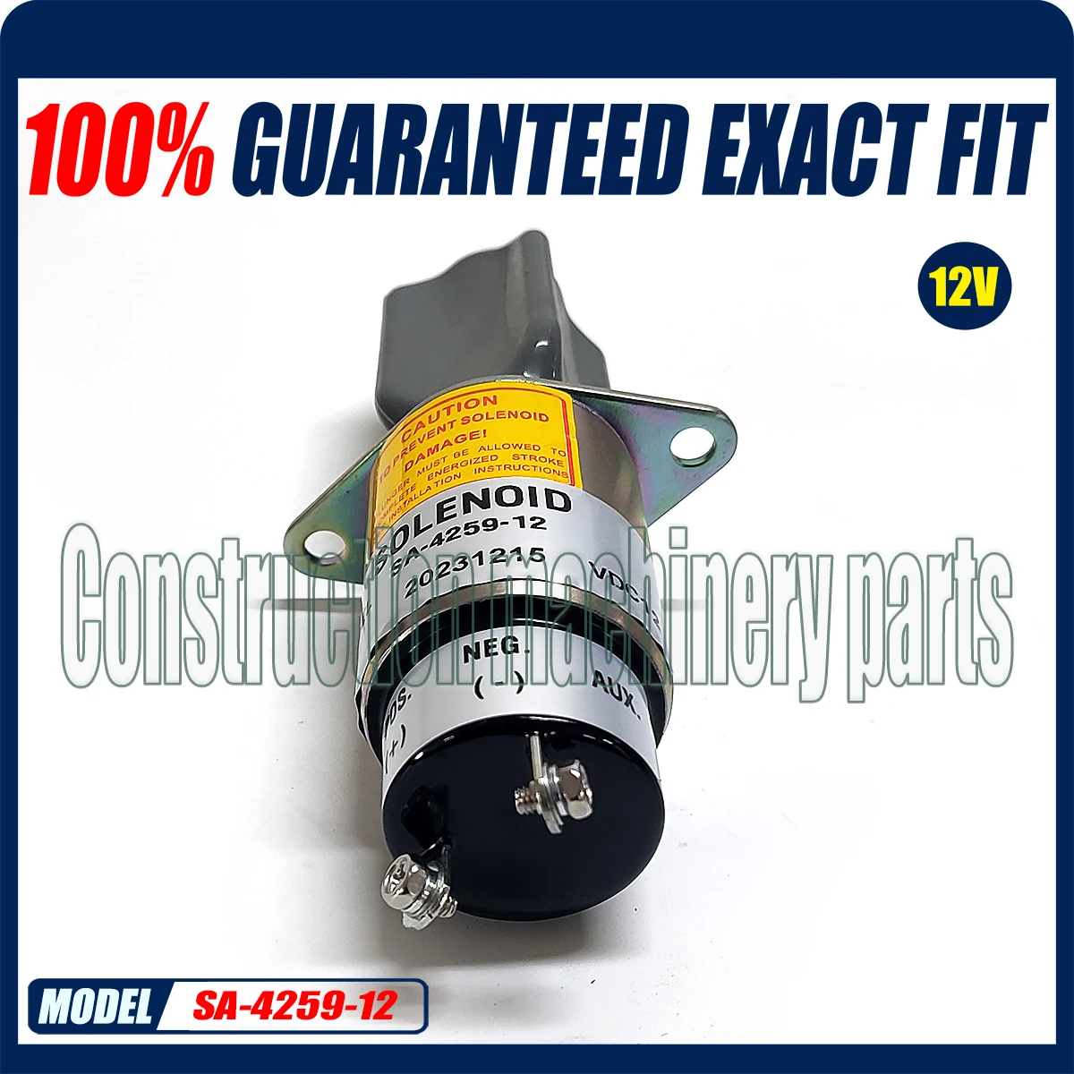 SA-4259-12 Fuel Shut Off Solenoid SA-4259 SA-4259-12 1751-12A6U1B1S5 (12V 2 terminals) for Kubota 3A