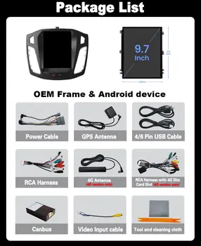 適用於福特福克斯3 Mk 3(2011-2019款)的9.7吋8核心安卓15車用收音機,多媒體視訊播放器,2DIN,支援CarPlay,車用音響DVD 6 最佳銷售 福特福克斯mk3車用收音機 - №1