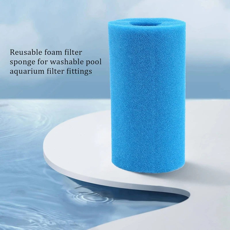 6 Pcs Foam Filter Sponge For Intex Type A Reusable Washable Swimming Pool Aquarium Filter Accessories