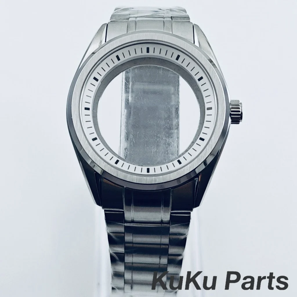 40mm GS Sapphire Crystal Case with Chapter Ring NH35 NH34 NH38 NH36 Version Movement Mechanical Luxury GMT Fits 28.5mm Dial