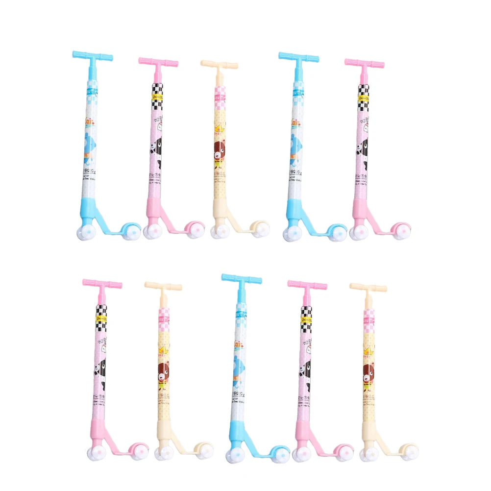

10 Pcs Scooter Ballpoint Pen Creative Bike Design School Supplies Cartoon Boy Gift Fine Tip Kids Writing Stationery Christmas