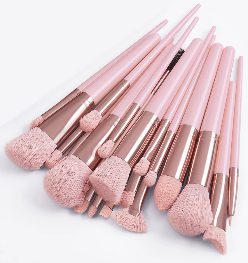 SAIANTTH 20pcs Super Large Blast Makeup Brushes set full eye face professional cosmetic fan foundation powder eyeshadow eyelash