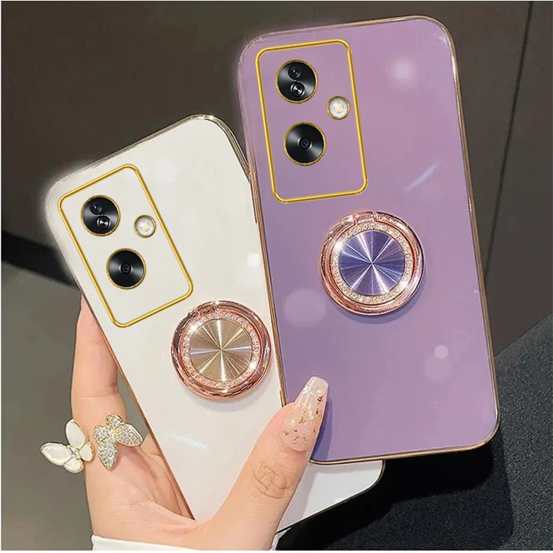 A 79 Diamond Bling Ring Holder Case On For Oppo A79 A2 5G OppoA79 Stand Cover