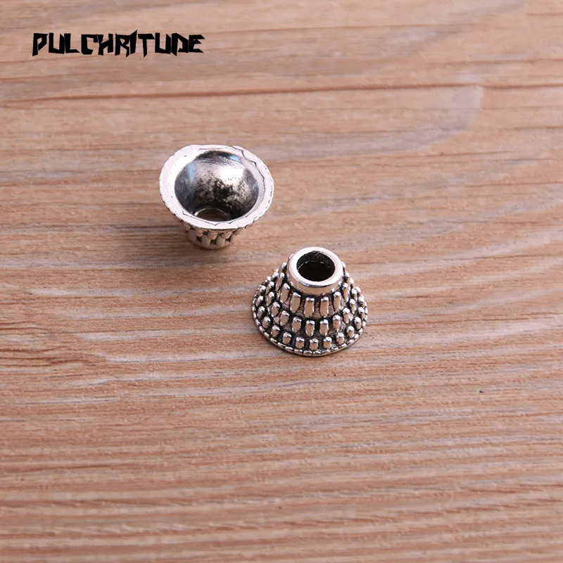 10pcs 9*14*14mm Two Color Receptacle Hollow Flower Oval DIY Spaced Jewelry Accessories Charms For Jewelry Making