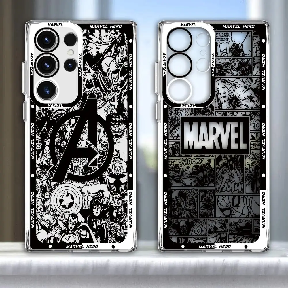 Marvel superhero logo Phone Case for Samsung Galaxy S21 S22 Plus S10 Note 20 Ultra 10 S23 FE S24 Ultra Cover