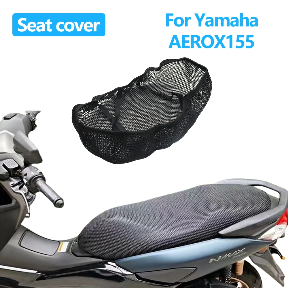 

For Yamaha AEROX155 AEROX 155 Motorcycle Seat Cover 3D Mesh Fabric Seat Non-Slip Breathable Heat insulation Protect Cushion