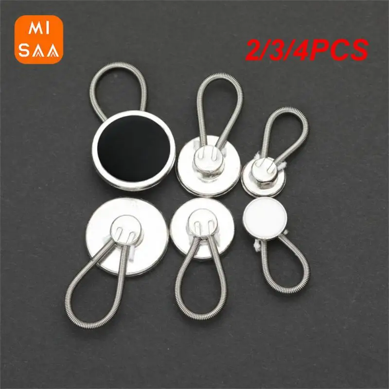 2/3/4PCS Elastic Extension Button Durable Convenient Fashionable Best-selling Innovative Top-rated Collar Button Extender