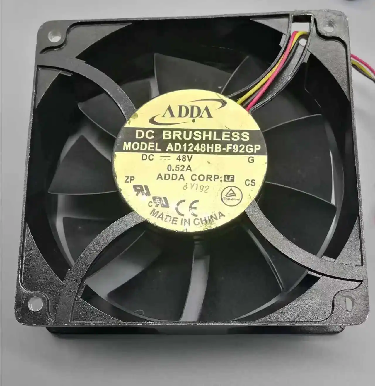 12038 Server Fan For ADDA AD1248HB-F92GP 120x120x38mm 48V 0.52A 5000RPM 207CFM 3-Wire Cooling Fan