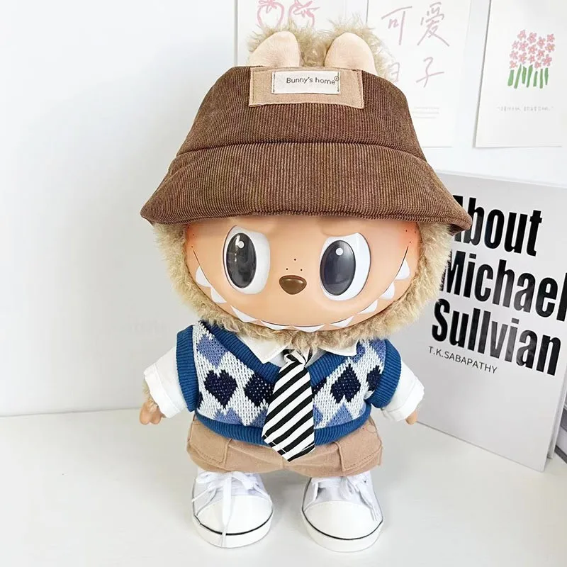 

38cm Cute Doll Hoodie Outfit Color Match Plush Doll Clothing Accessories