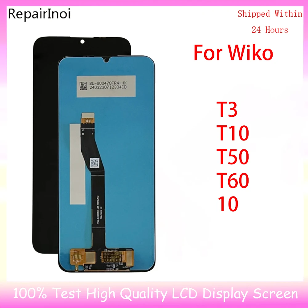 100% Tested LCD Display For Wiko T3 T10 T50 T60 10 LCD Display Touch Screen Digitizer Assembly Replacememt Part For Wiko T60 LCD