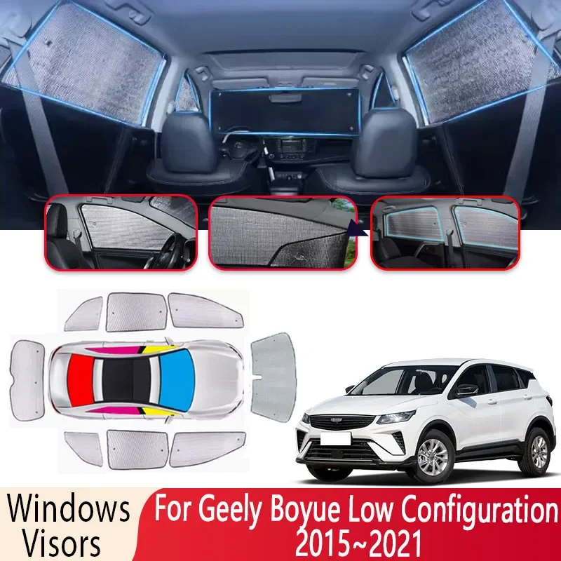 Car Sun Shade For Geely Boyue Low Configuration 2015~2021 Windshield Sunshade Insulation Auto Sun Protection Visor Accessories