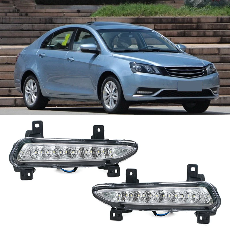 

Передний бампер автомобиля, дневные ходовые огни DRL для Geely Emgrand EC718 EC7 2014 2015 2016, противотуманные фары, автомобильные аксессуары